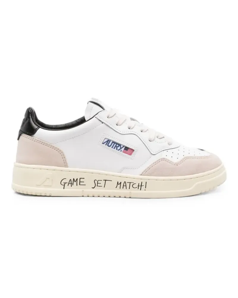 AUTRY Medalist Low Sneakers aus Wildleder und Leder mit Logo - Weiß Weiß