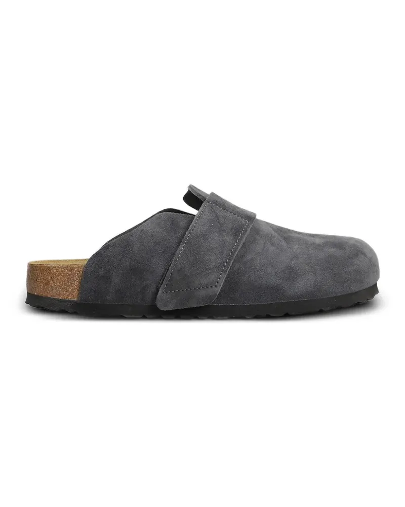 Birkenstock Loma touch-strap suede slippers - Grau Grau