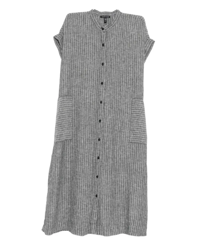 Eileen Fisher linen striped dress - Grau Grau
