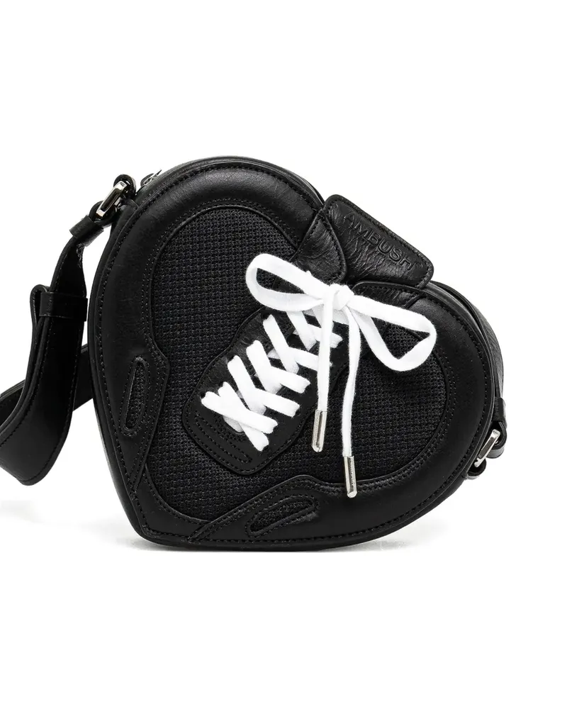 AMBUSH Schultertasche mit Herzform - Schwarz Schwarz