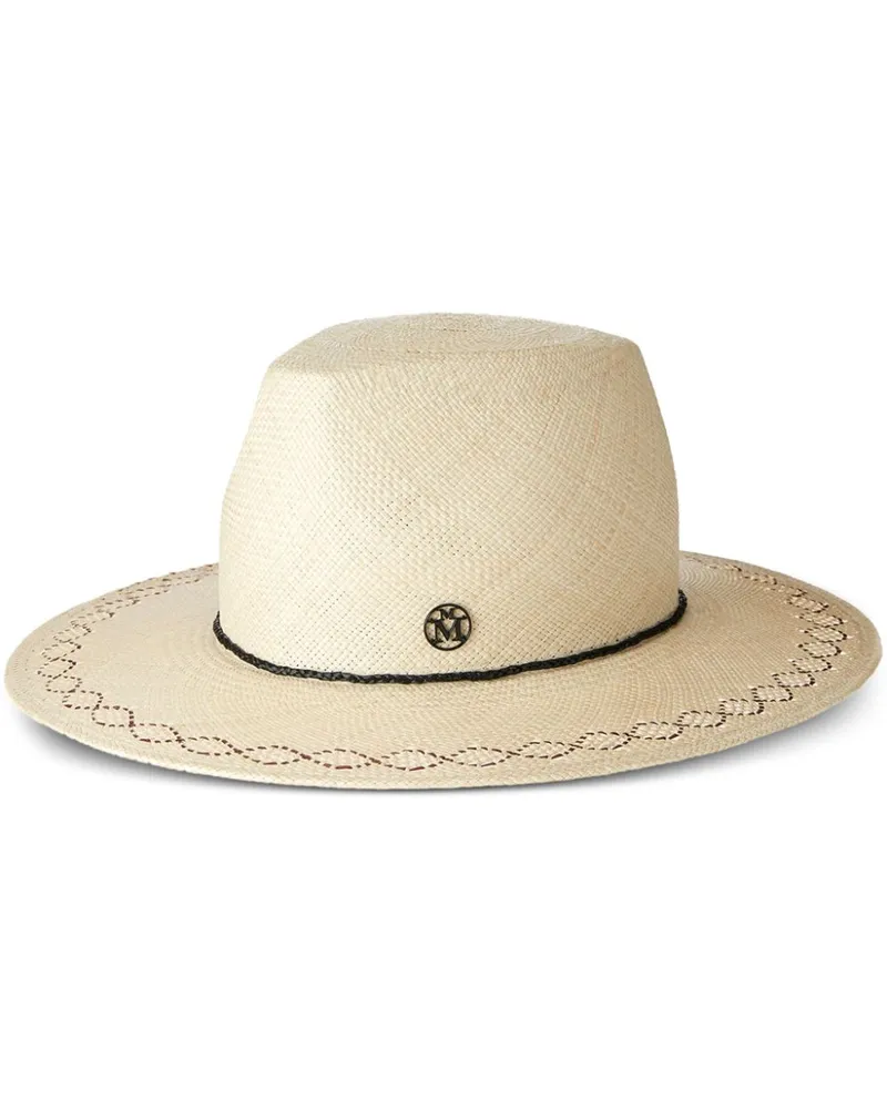 Maison Michel Kyra Fedora aus Stroh - Nude Nude