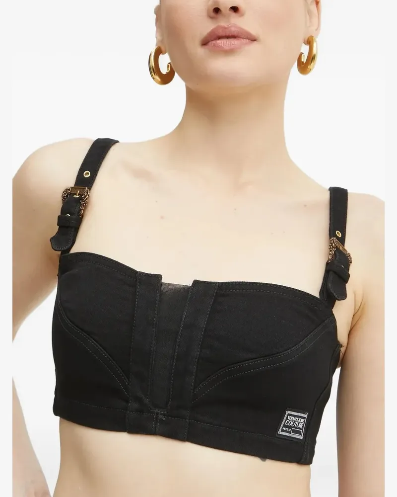 Versace Jeans Top mit Schnalle - Schwarz Schwarz