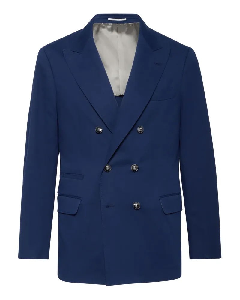 Brunello Cucinelli Doppelreihiges Sakko - Blau Blau