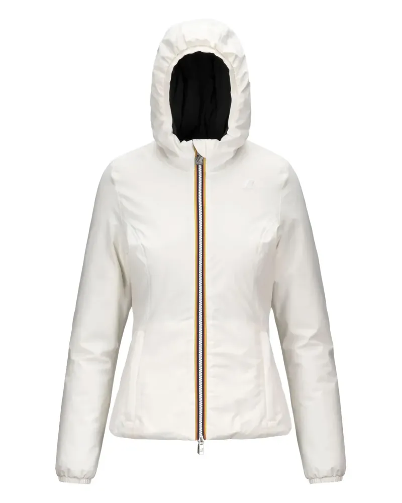 K-Way Gesteppte Lily Kapuzenjacke - Weiß Weiß