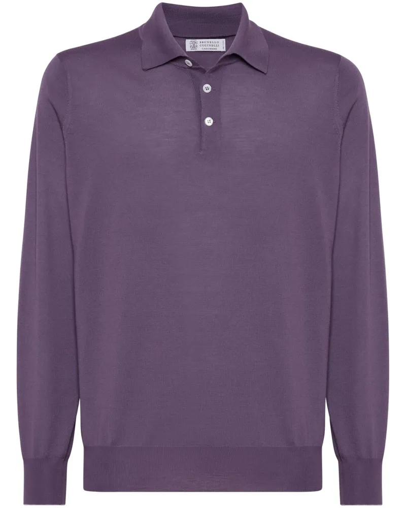 Brunello Cucinelli Poloshirt aus Baumwolle - Violett Violett
