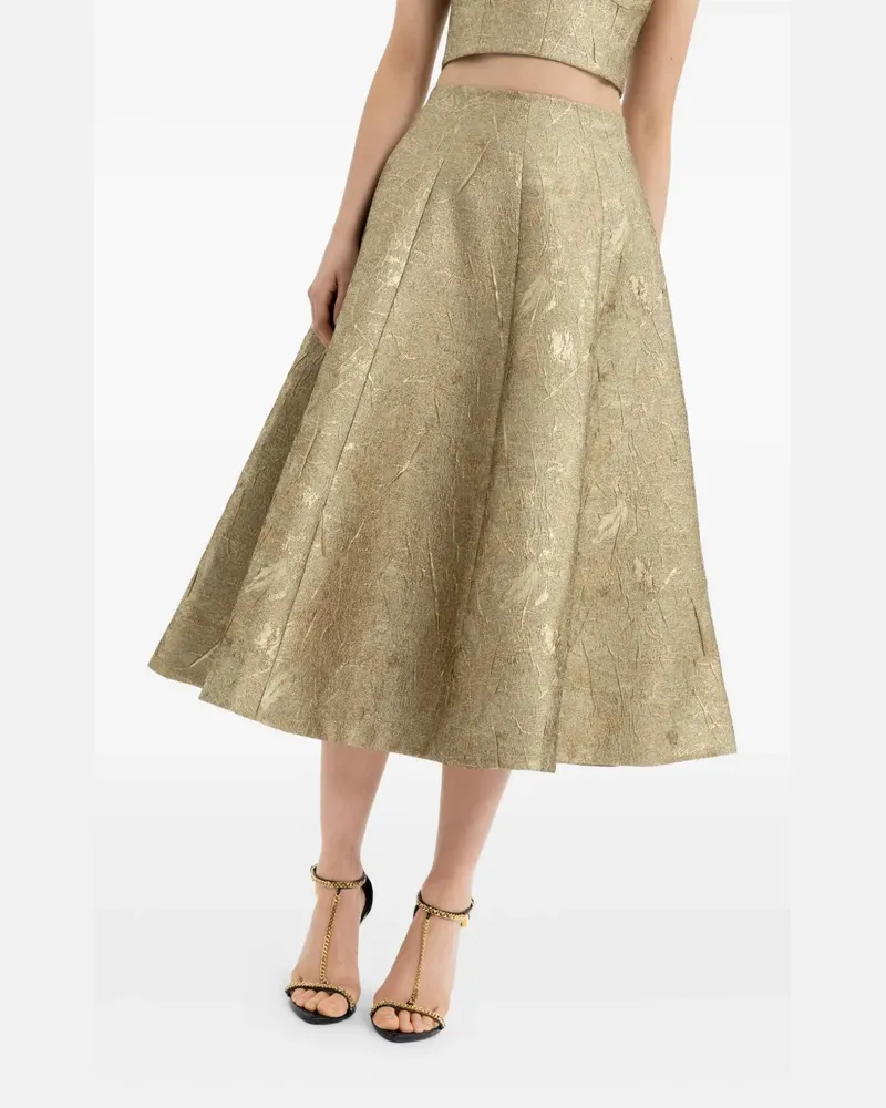 Rebecca Vallance Solana Midirock im Metallic-Look - Gold Gold