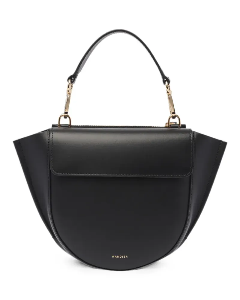 WANDLER mini Hortensia leather clutch bag - Schwarz Schwarz