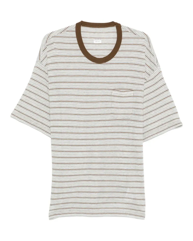 Visvim Mondo Border striped T-shirt - Grau Grau
