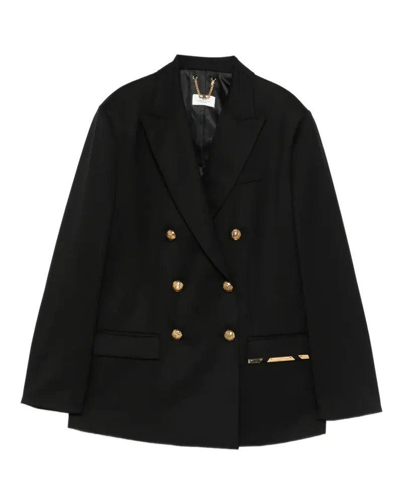 Elisabetta Franchi double-breasted buttoned jacket - Schwarz Schwarz