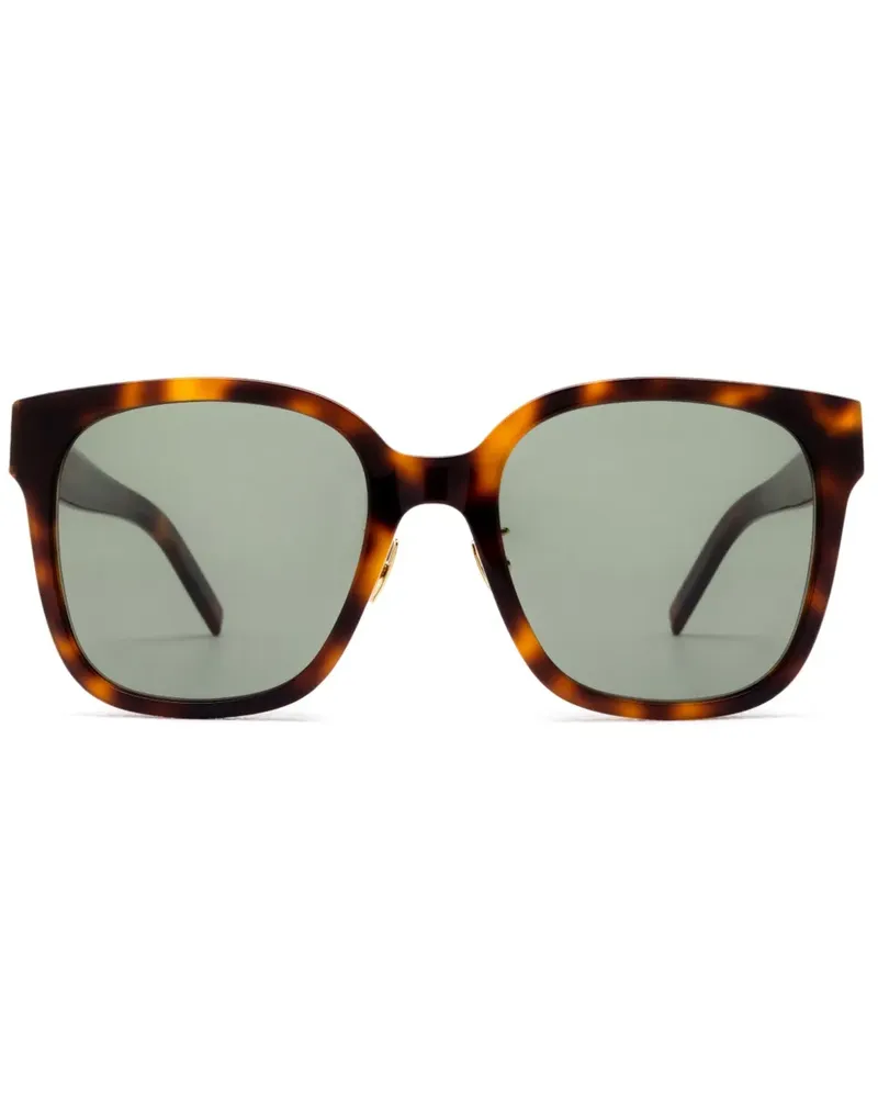 Saint Laurent Eckige Sonnenbrille in Schildpattoptik - Braun Braun