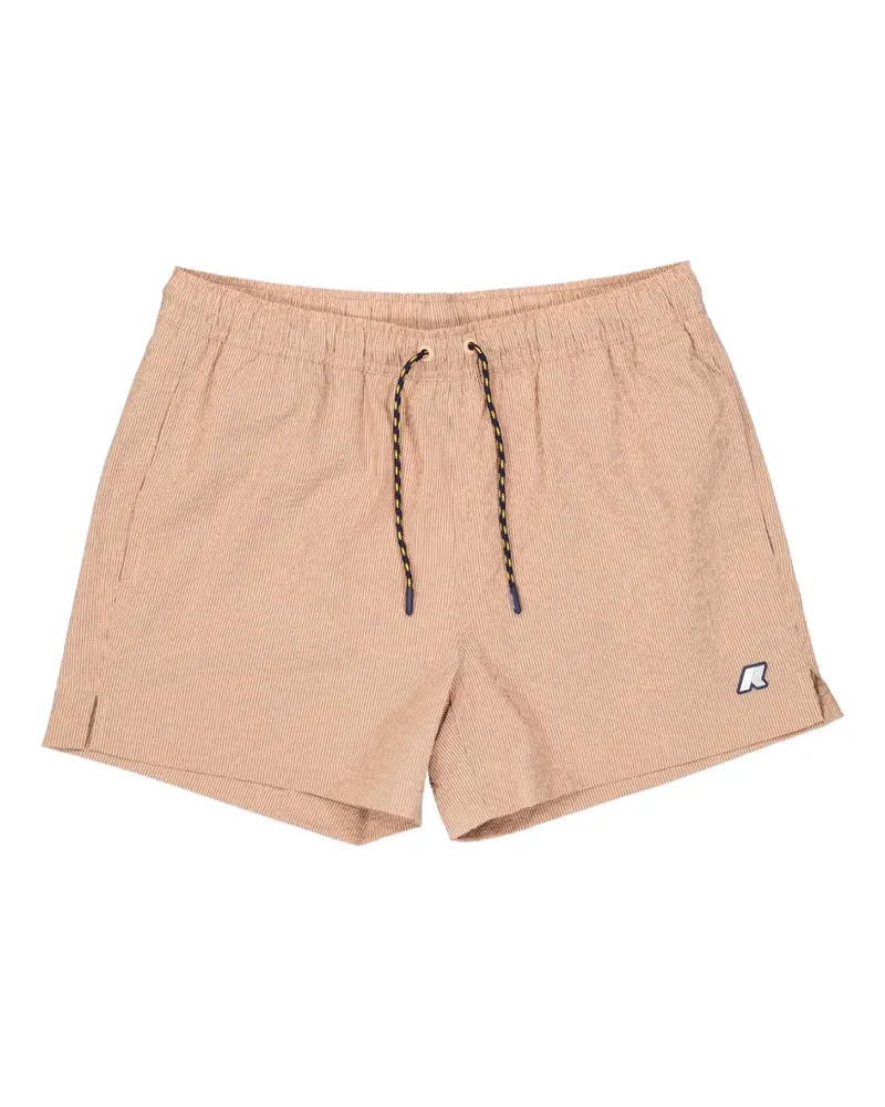 K-Way Gestreifte Loiret Badeshorts - Nude Nude