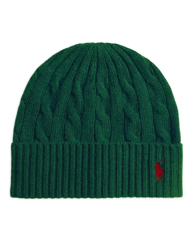Ralph Lauren Mütze mit Zopfmuster - Grün Grün