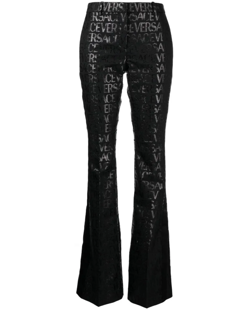 Versace Allover flared trousers - Schwarz Schwarz