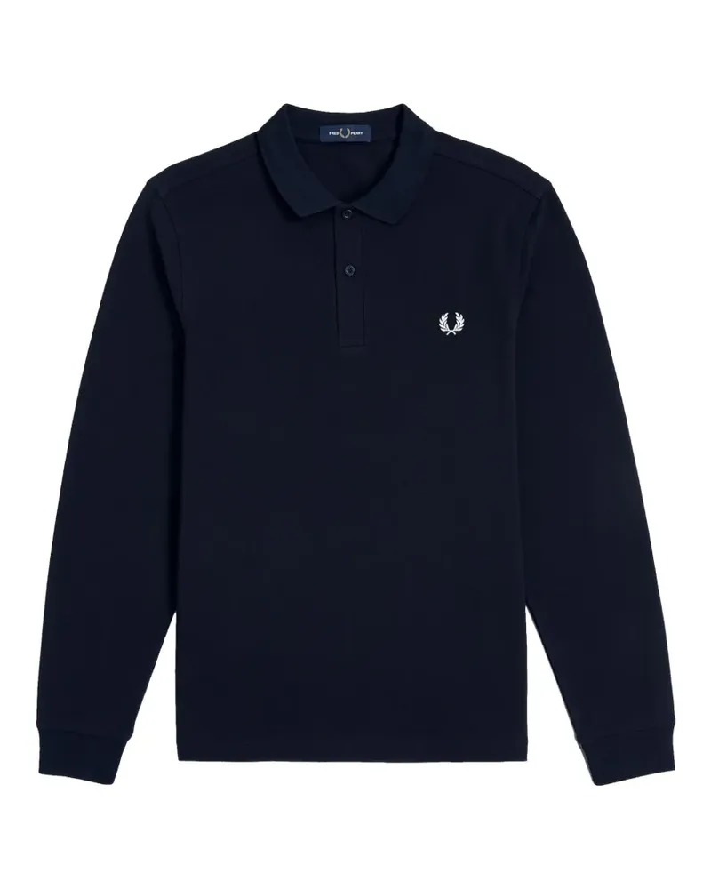 Fred Perry long-sleeve Laurel Wreath polo shirt - Blau Blau