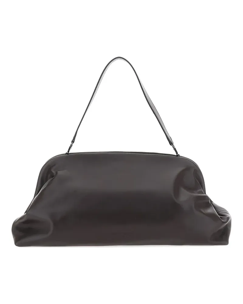 Alberta Ferretti Große Clutch aus Leder - Braun Braun