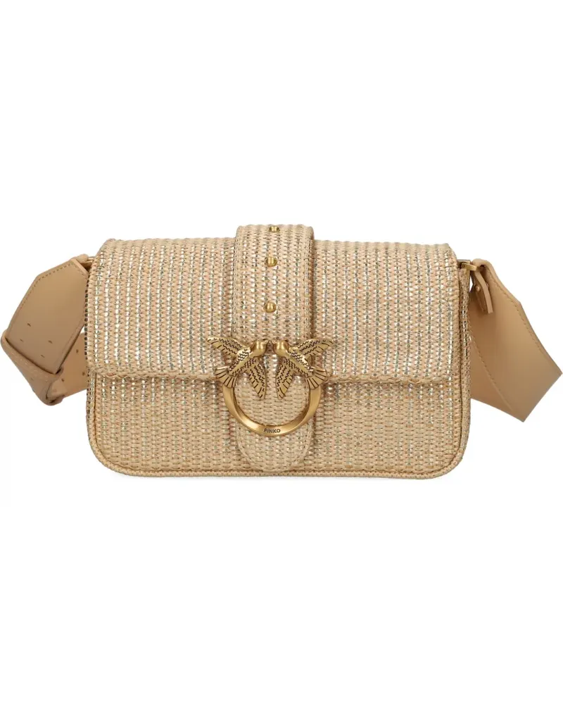 Pinko Kleine Love Schultertasche - Nude Nude