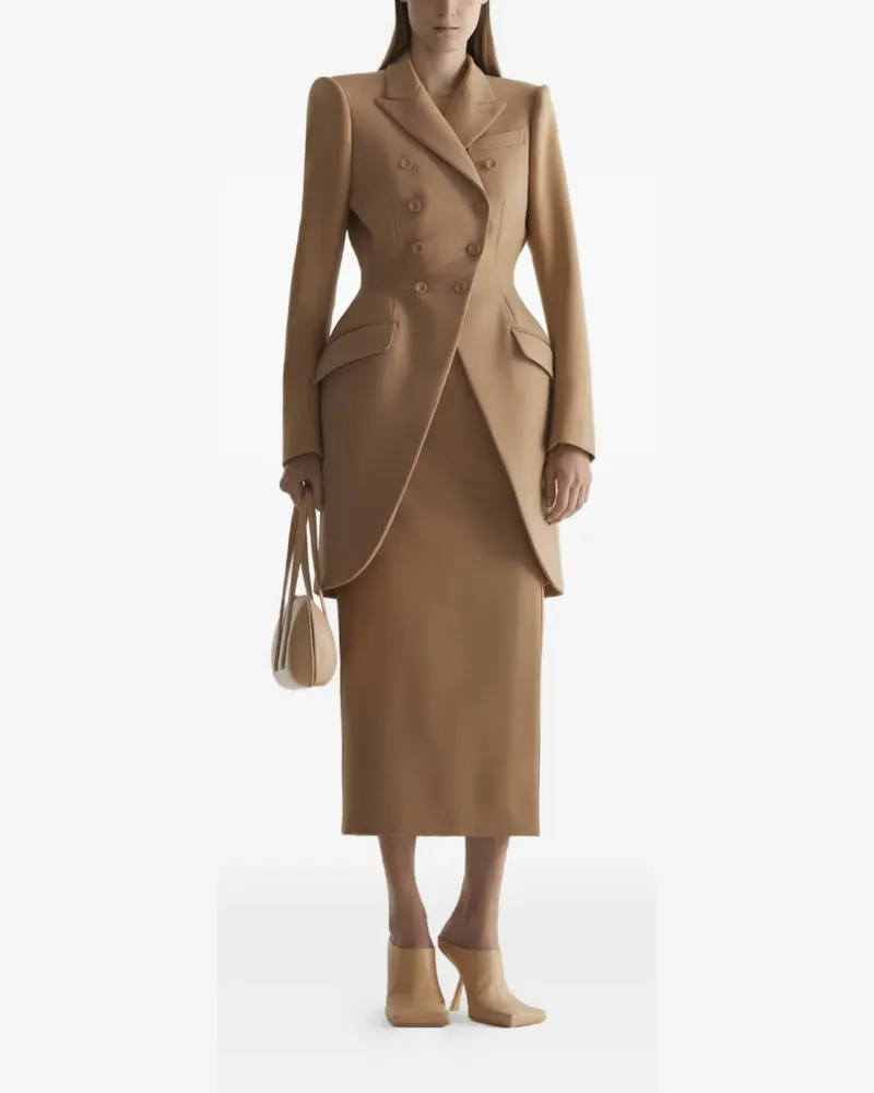 Thierry Mugler Doppelreihiger Mantel - Braun Braun