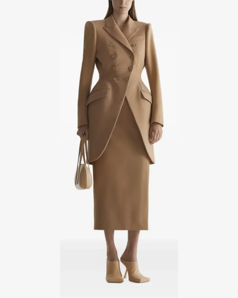 Thierry Mugler Doppelreihiger Mantel - Braun Braun