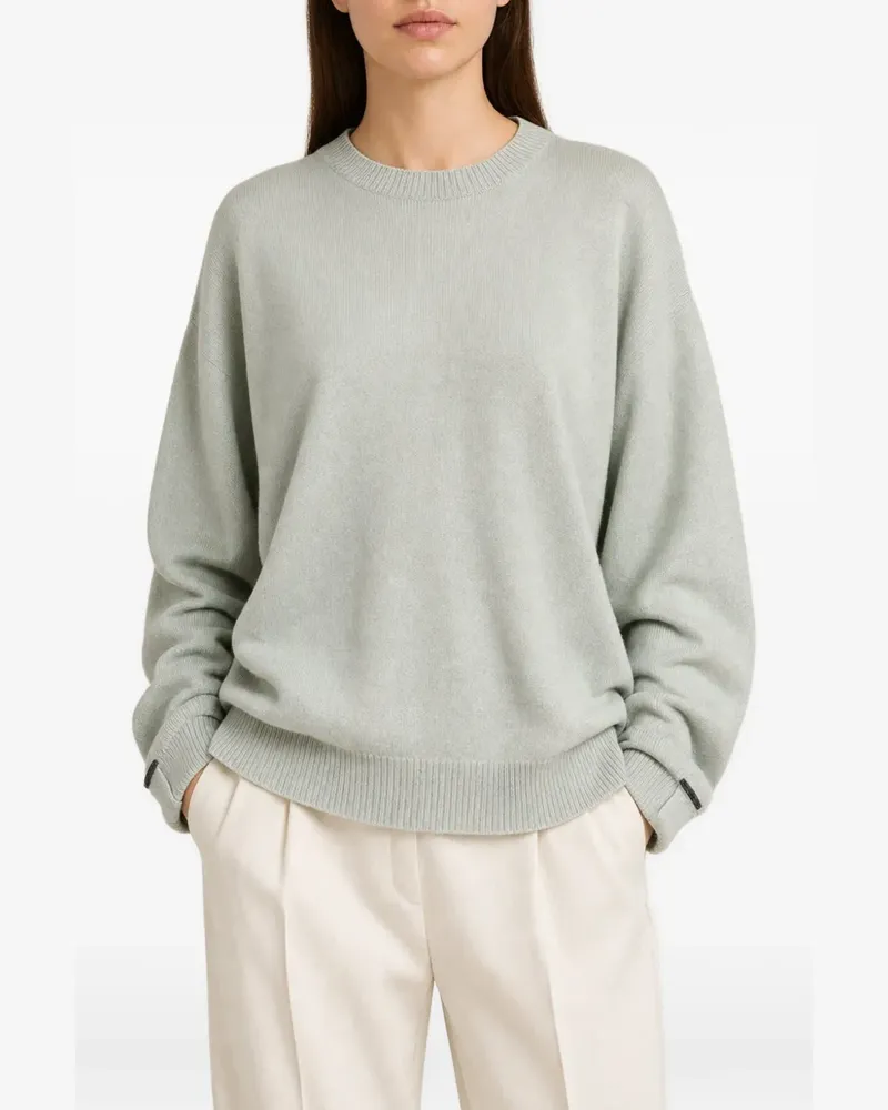 Brunello Cucinelli cashmere dropped-shoulder sweater - Grün Grün