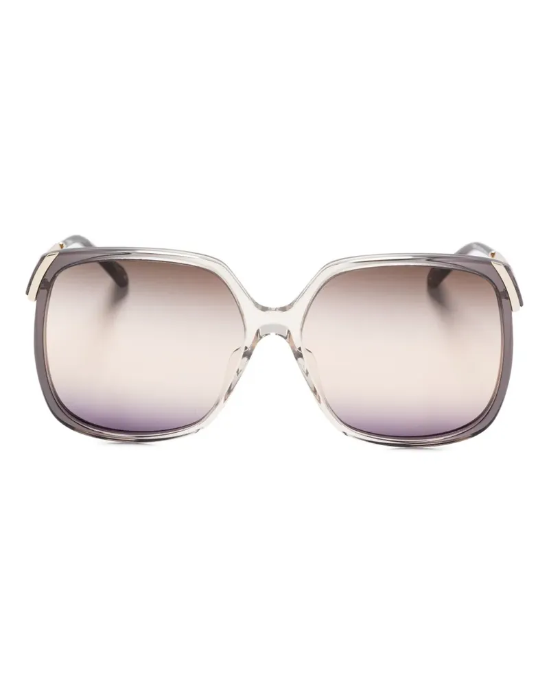 Chloé Sonnenbrille mit eckigem Gestell - Schwarz Schwarz