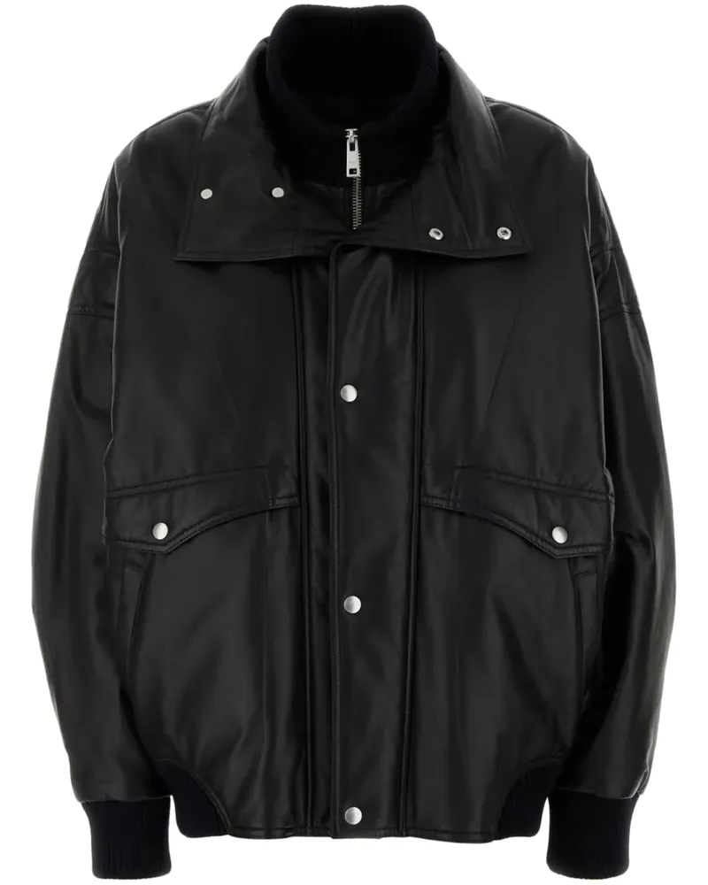Prada Bomberjacke aus Leder - Schwarz Schwarz