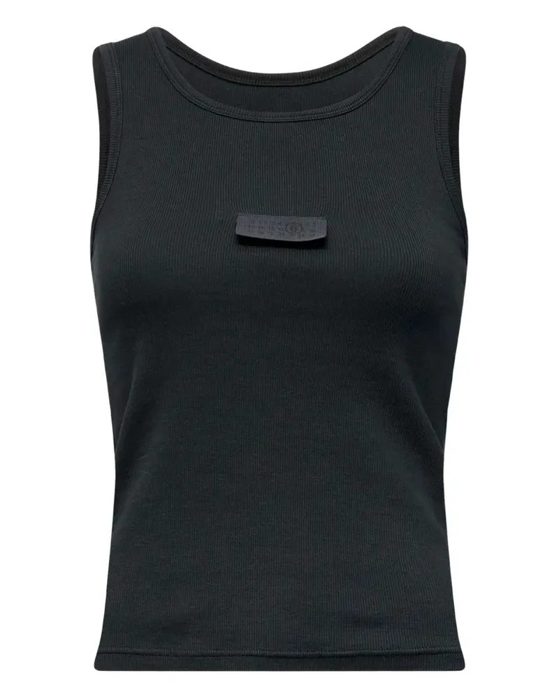 Maison Margiela Tanktop mit Schild - Schwarz Schwarz