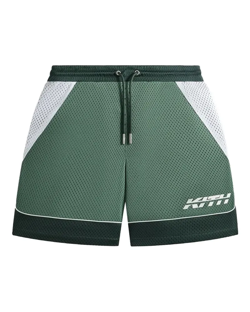 KITH Wesley Mesh-Shorts in Colour-Block-Optik - Grün Grün