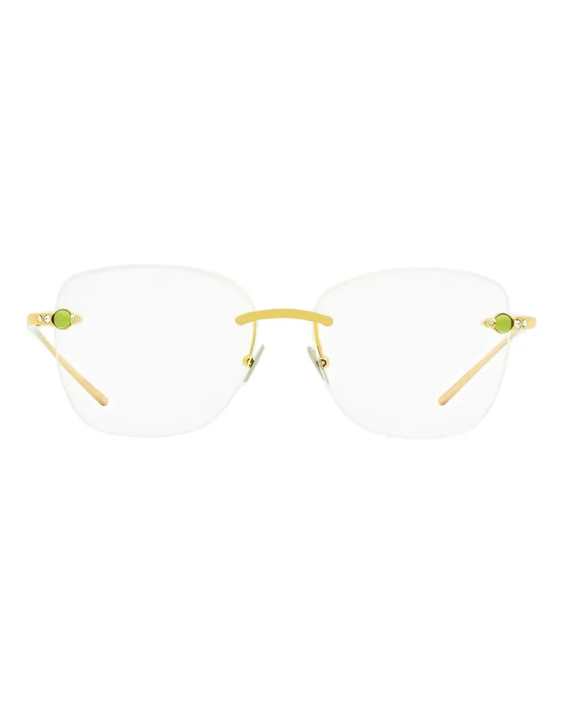 Pomellato Rahmenlose Brille mit eckigen Gläsern - Gold Gold