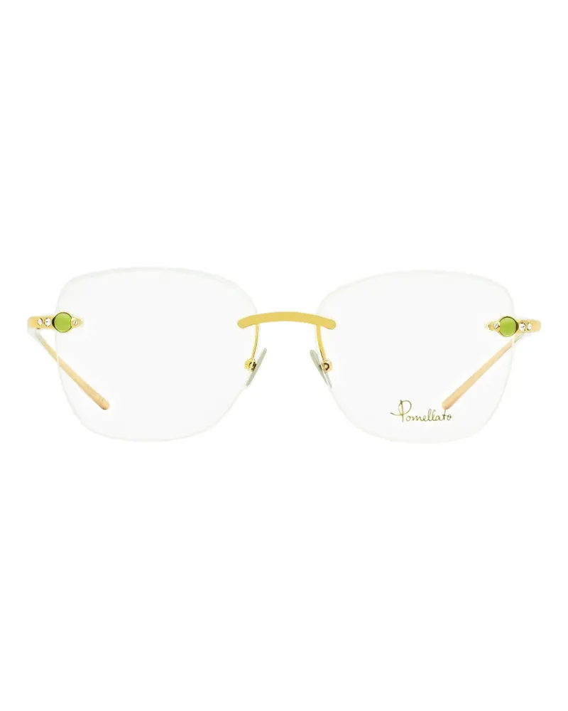 Pomellato Rahmenlose Brille mit eckigen Gläsern - Gold Gold