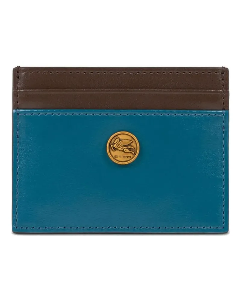 Etro Kartenetui mit Pegaso-Schild - Blau Blau