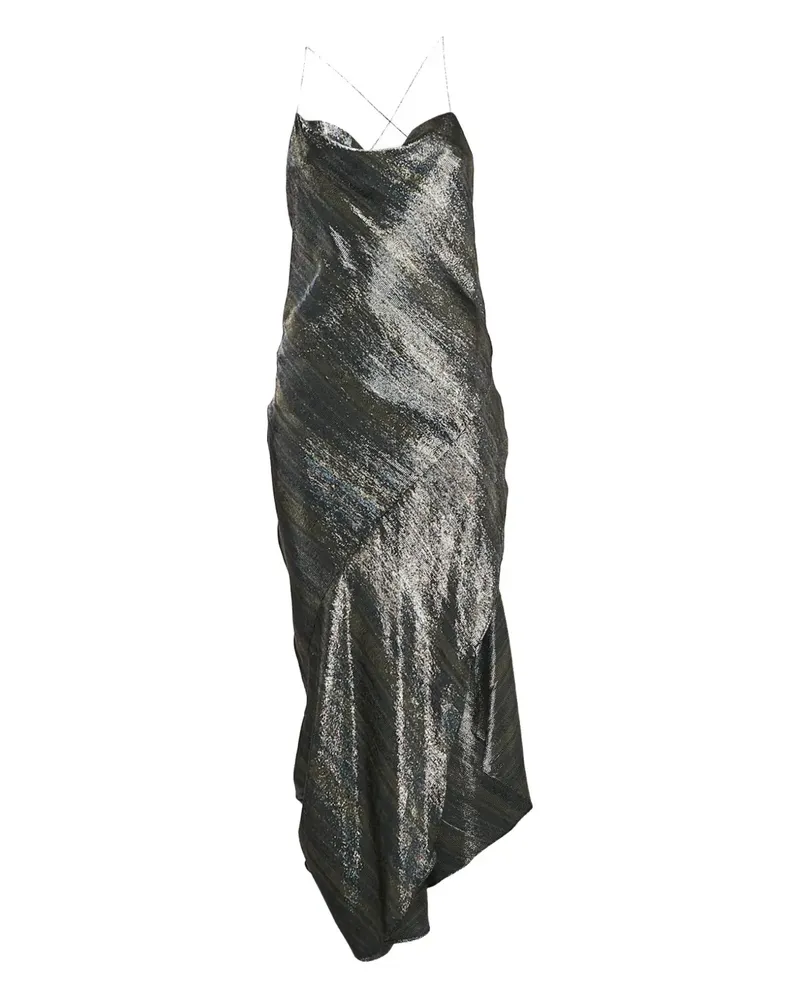 Haney Asymmetrisches Spaghettikleid - Schwarz Schwarz