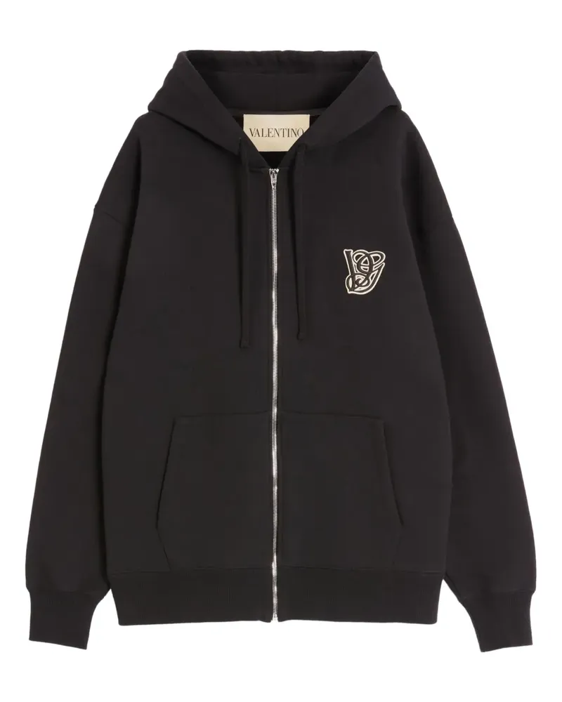 Valentino Garavani Hoodie mit VG-Patch - Schwarz Schwarz