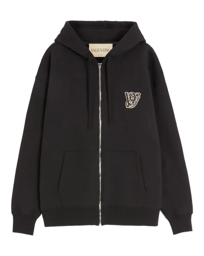 Valentino Garavani Hoodie mit VG-Patch - Schwarz Schwarz