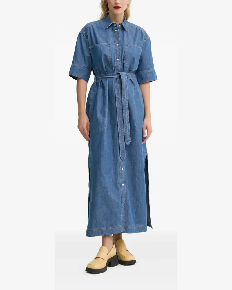 MUNTHE Jeanskleid mit Gürtel - Blau Blau