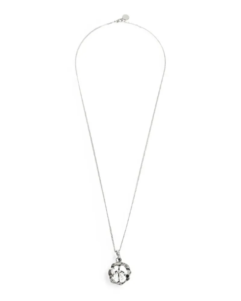 Palm Angels logo pendant necklace - Silber Silber