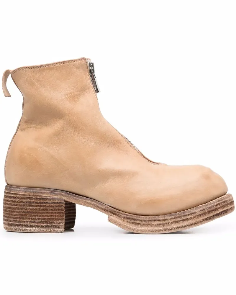 GUIDI Stiefel mit runder Kappe - Nude Nude