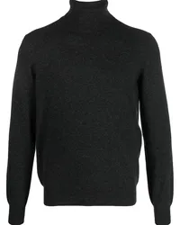 BARBA Rollkragenpullover mit gerippten Details Grau