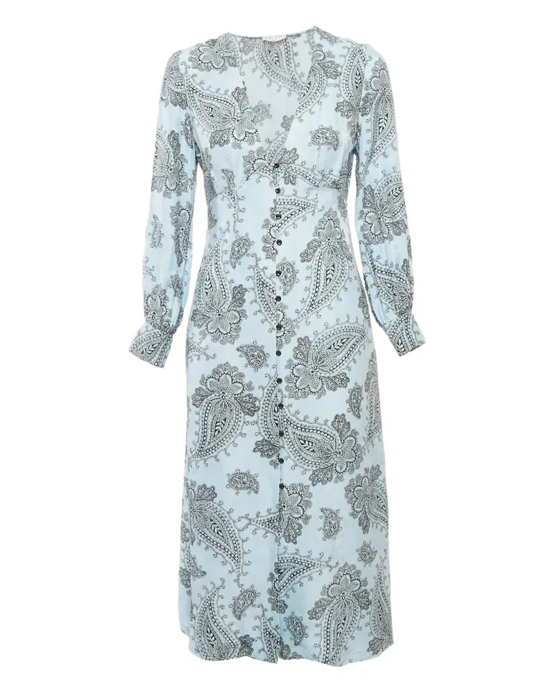 Sandro Kleid mit Paisley-Print - Blau Blau