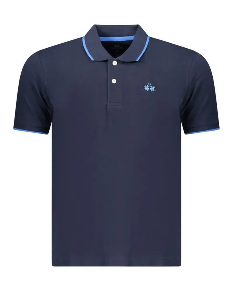 La Martina Poloshirt mit Logo-Stickerei - Blau Blau