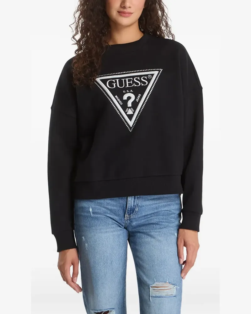 Guess Python Sweatshirt mit Triangel-Print - Schwarz Schwarz