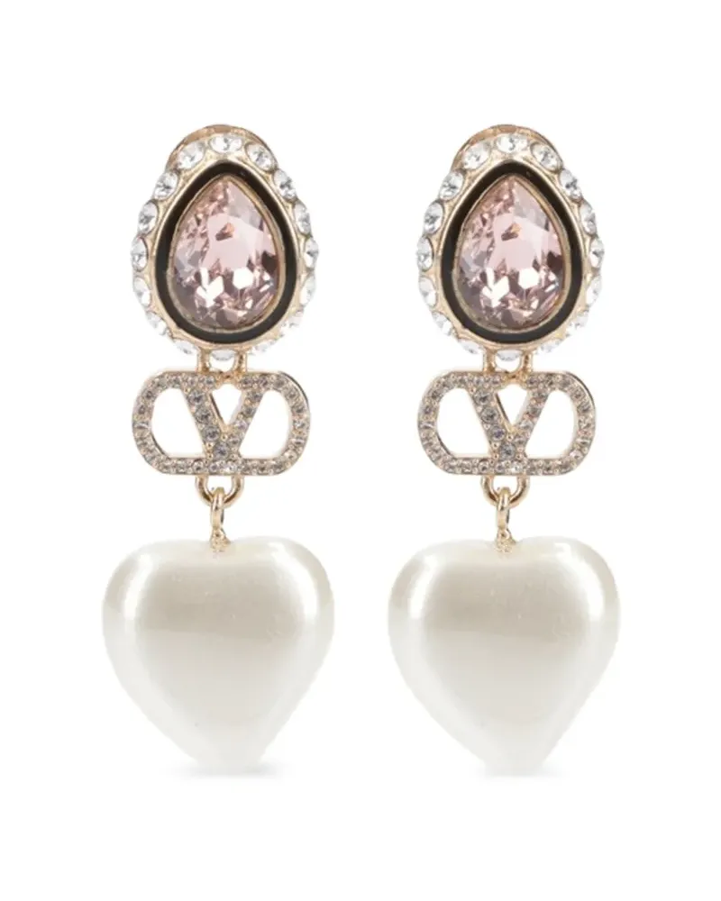 Valentino Garavani VLogo Signature crystal-embellished earrings - Gold Gold