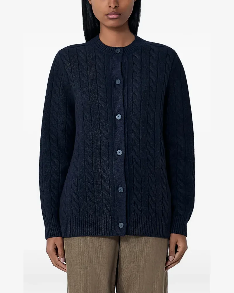 The Row Cardigan mit Zopfmuster - Blau Blau