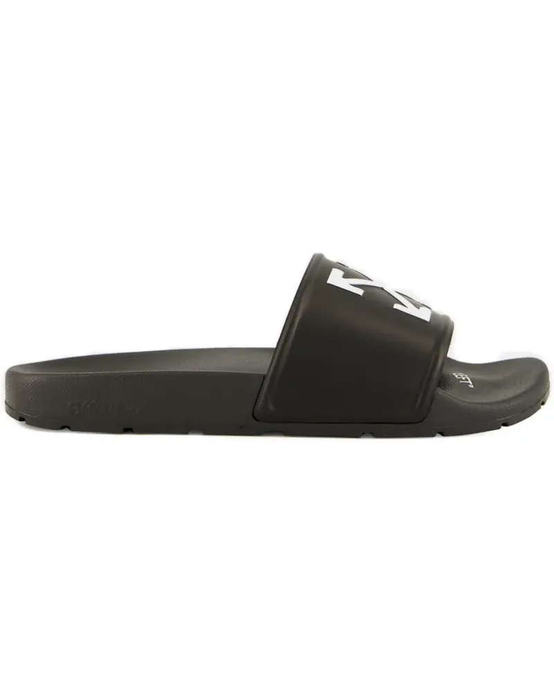 OFF-WHITE Pantoletten mit Pfeil-Print - Schwarz Schwarz