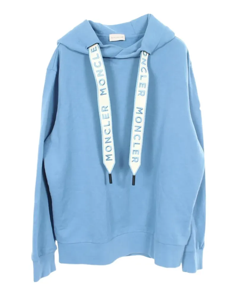 Moncler 2010s Hoodie mit Logo-Patch - Blau Blau