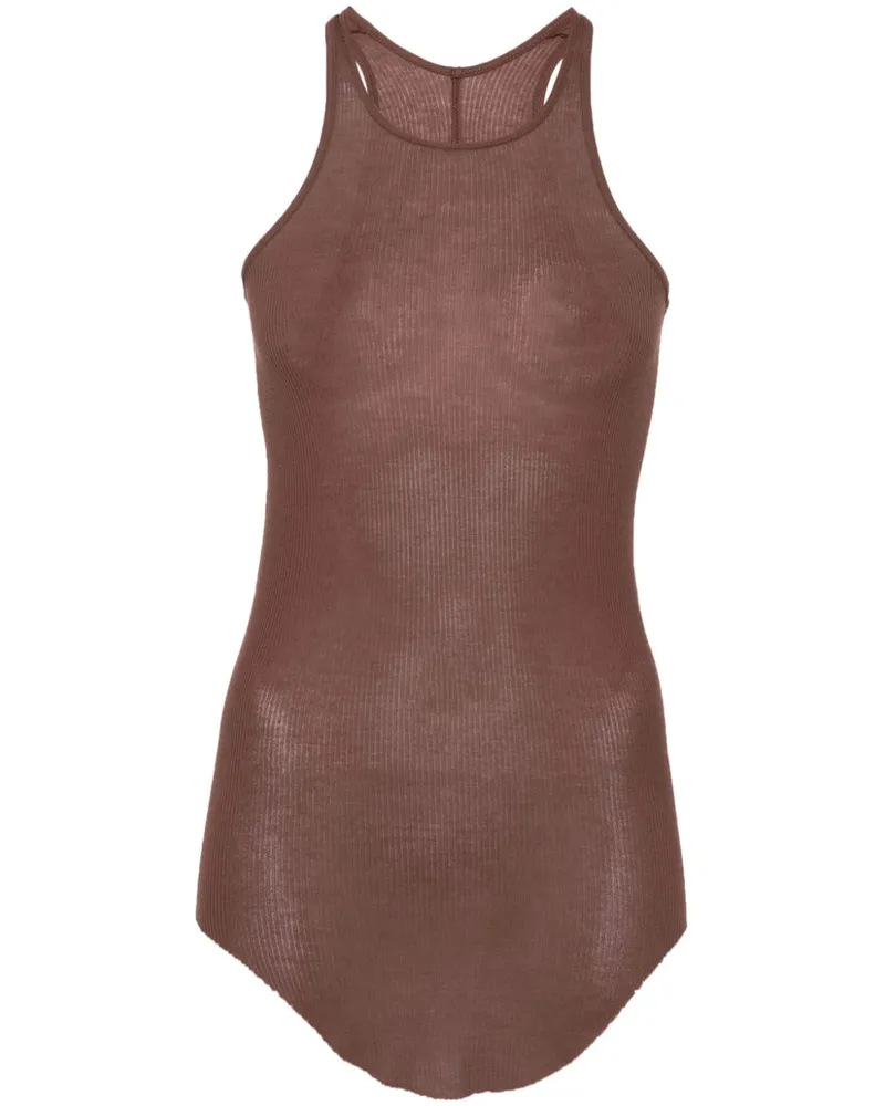 Rick Owens Fein geripptes Trägershirt - Rot Rot