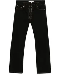 Ludovic de Saint Sernin Straight-Leg-Jeans mit Schnürung Schwarz