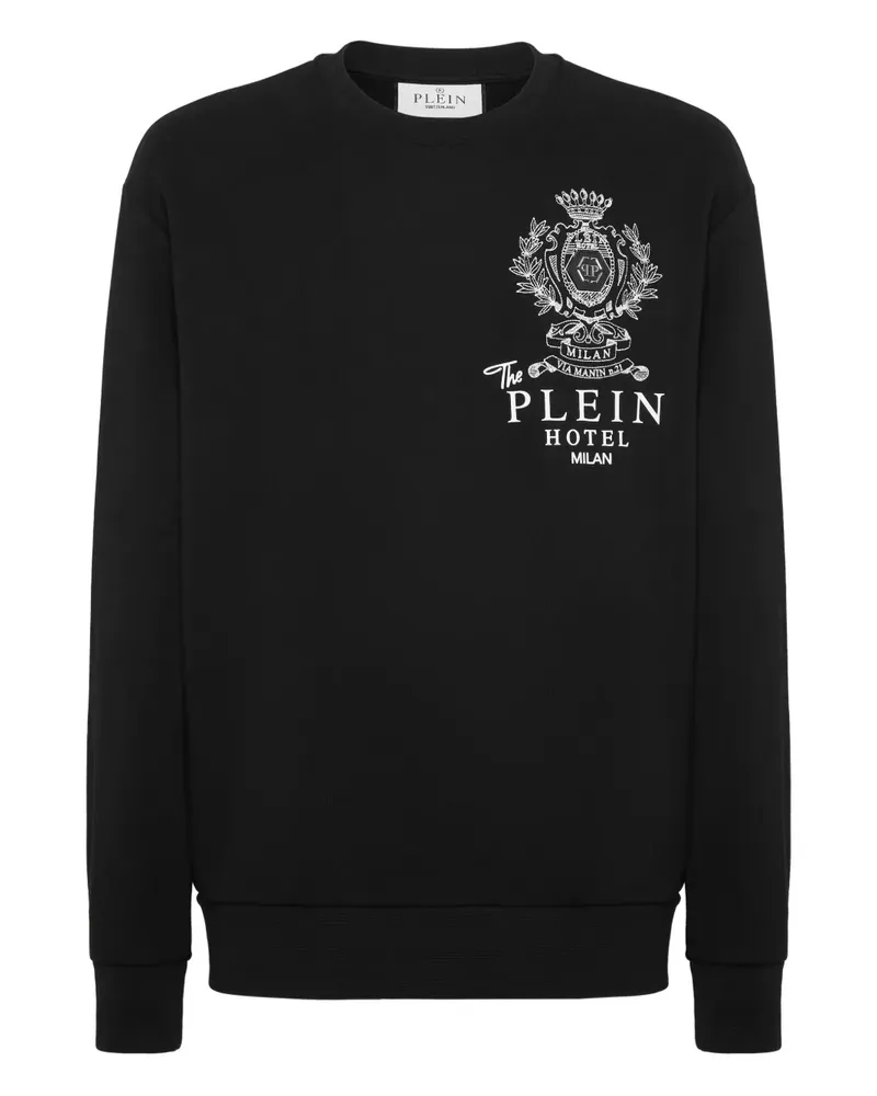 Philipp Plein Plein Hotel Sweatshirt mit Wappendetail - "02 black "02