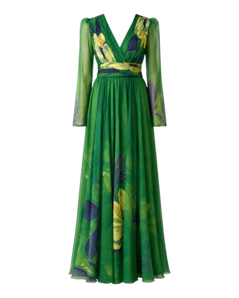 Charo Ruiz Abito Maxikleid mit Blumenprint - Grün Grün