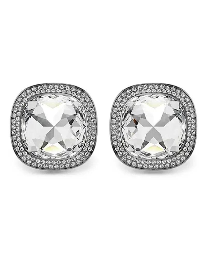 Swarovski crystal-embellished clip-on earrings - Silber Silber