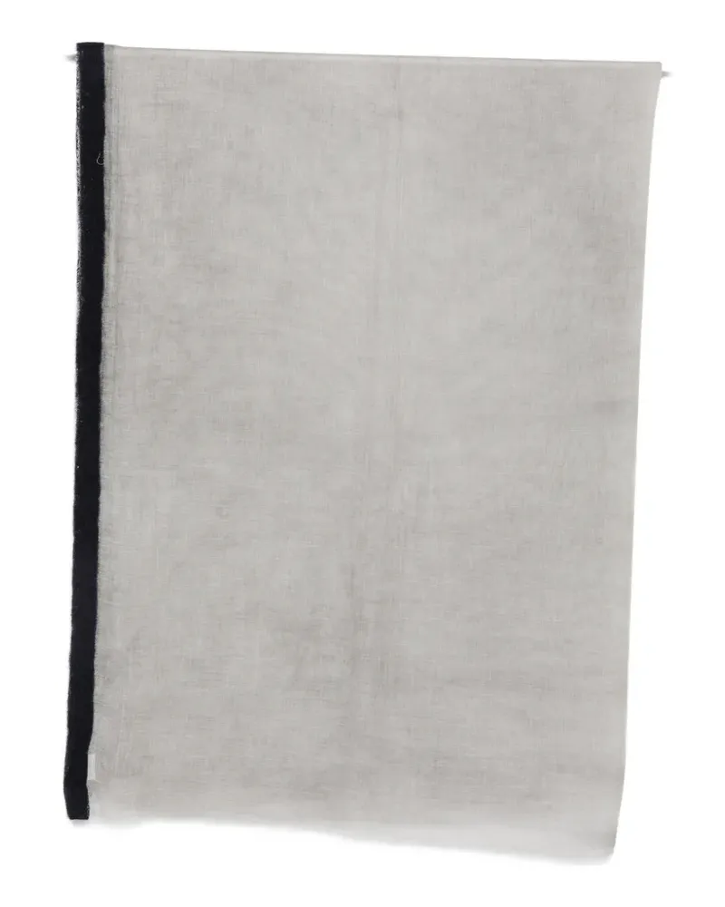 Faliero Sarti Toffy contrast-trim scarf - Grau Grau